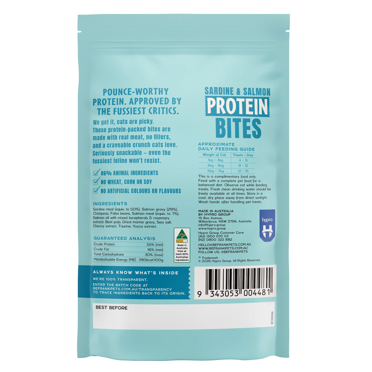 Be Frank Protein Bites Sardine & Salmon Cat Treats
