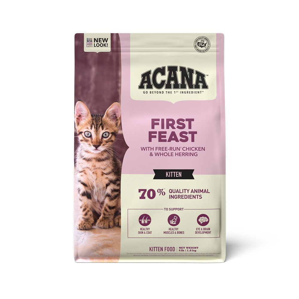 Acana Kitten First Feast + Chicken & Salmon Cat Food Bundle