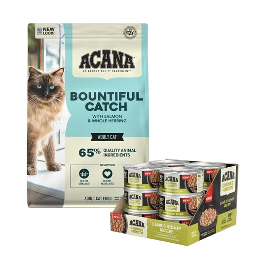 Acana Adult Bountiful Catch + Lamb & Kidney Cat Food Bundle