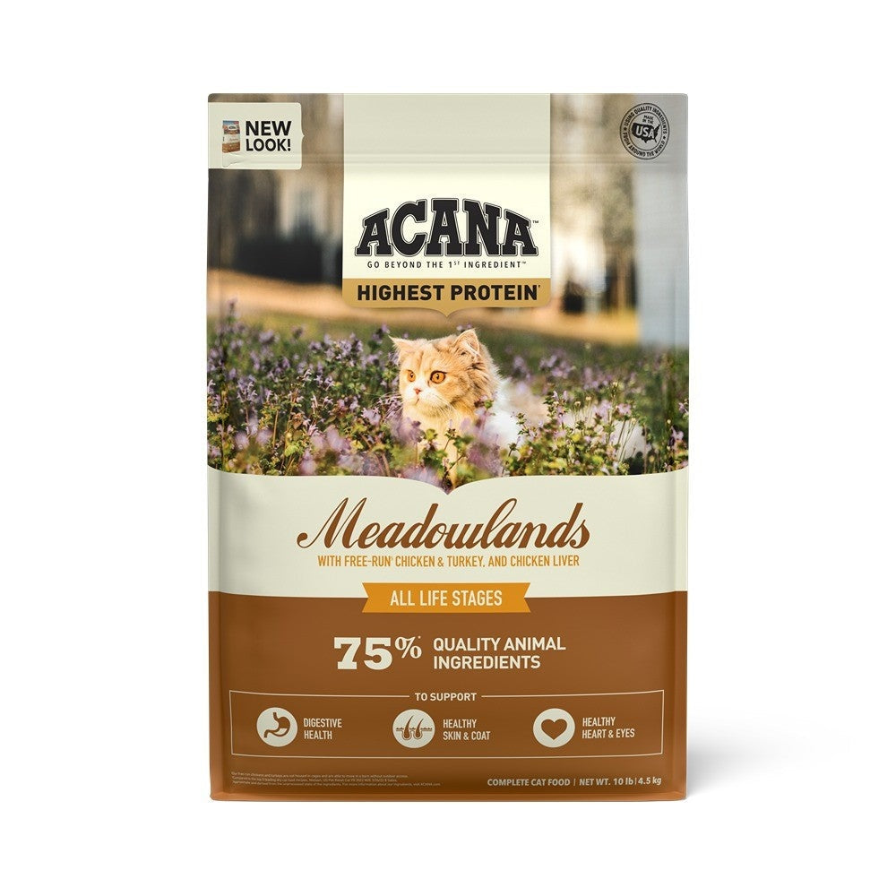 Acana Adult Meadowlands High Protein + Beef & Tuna Cat Food Bundle