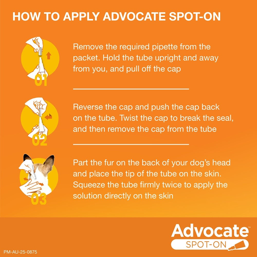 Advocate Medium Breed 4-10kg Flea & Worming Spot-On Dog Treatment