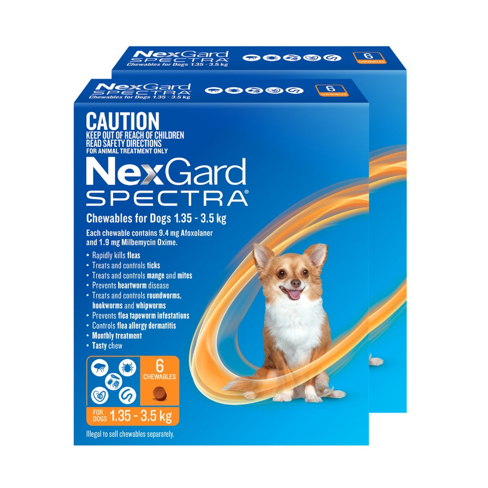 NexGard Spectra For Extra Small Dogs 1.35-3.5kg