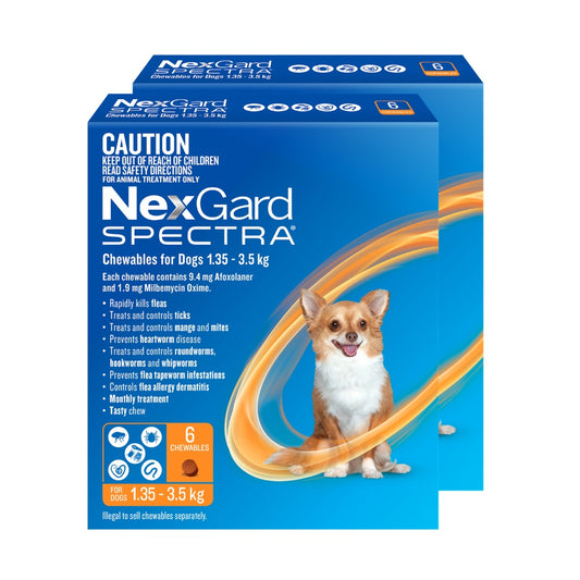 NexGard Spectra For Extra Small Dogs 1.35-3.5kg