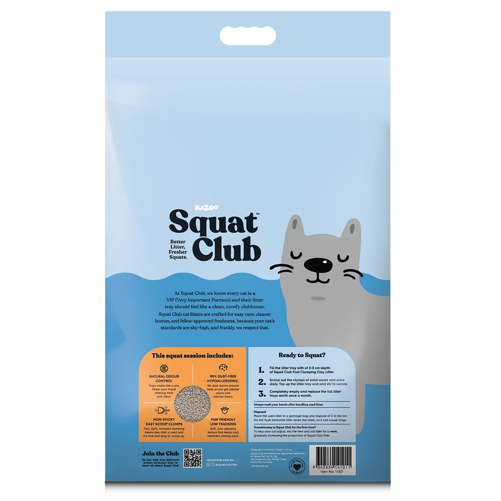 Squat Club Fast Clumping Clay Cat Litter