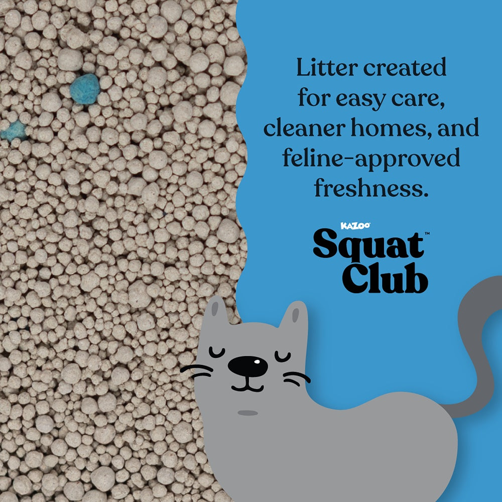 Squat Club Fast Clumping Lavender Scented Clay Cat Litter
