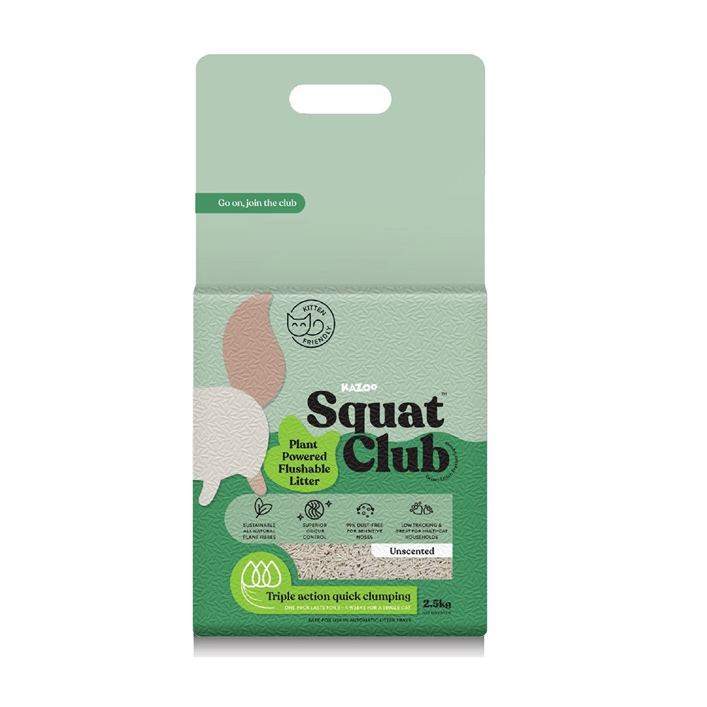 Squat Club Plant Powered Flushable Cat Litter