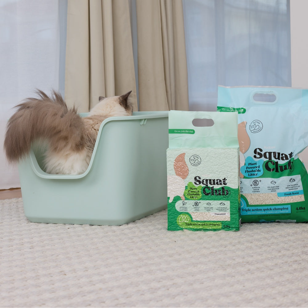 Squat Club Plant Powered Flushable Cat Litter