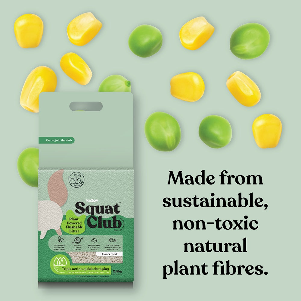 Squat Club Plant Powered Flushable Cat Litter