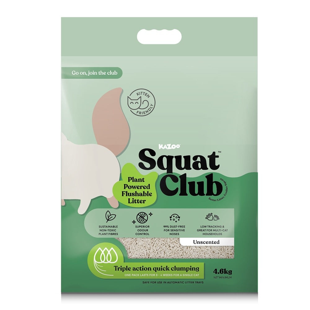 Squat Club Plant Powered Flushable Cat Litter