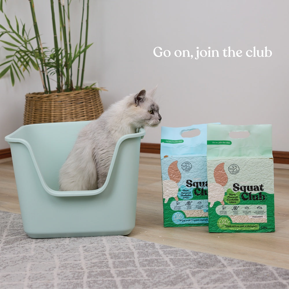 Squat Club Plant Powered Flushable Cat Litter