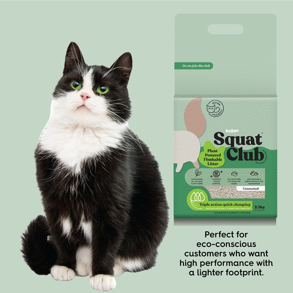 Squat Club Plant Powered Flushable Cat Litter