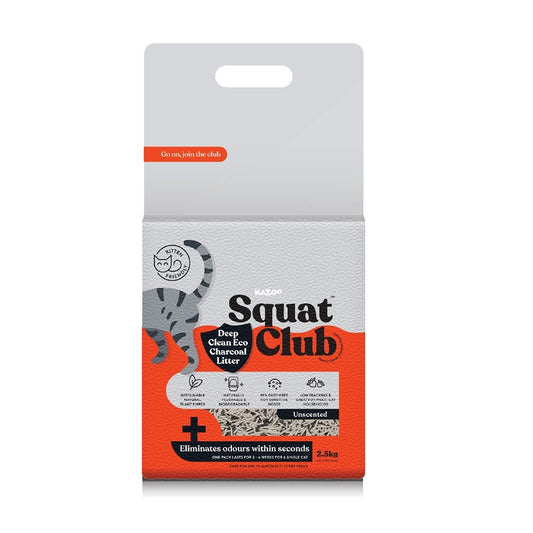 Squat Club Deep Clean Eco Charcoal Cat Litter