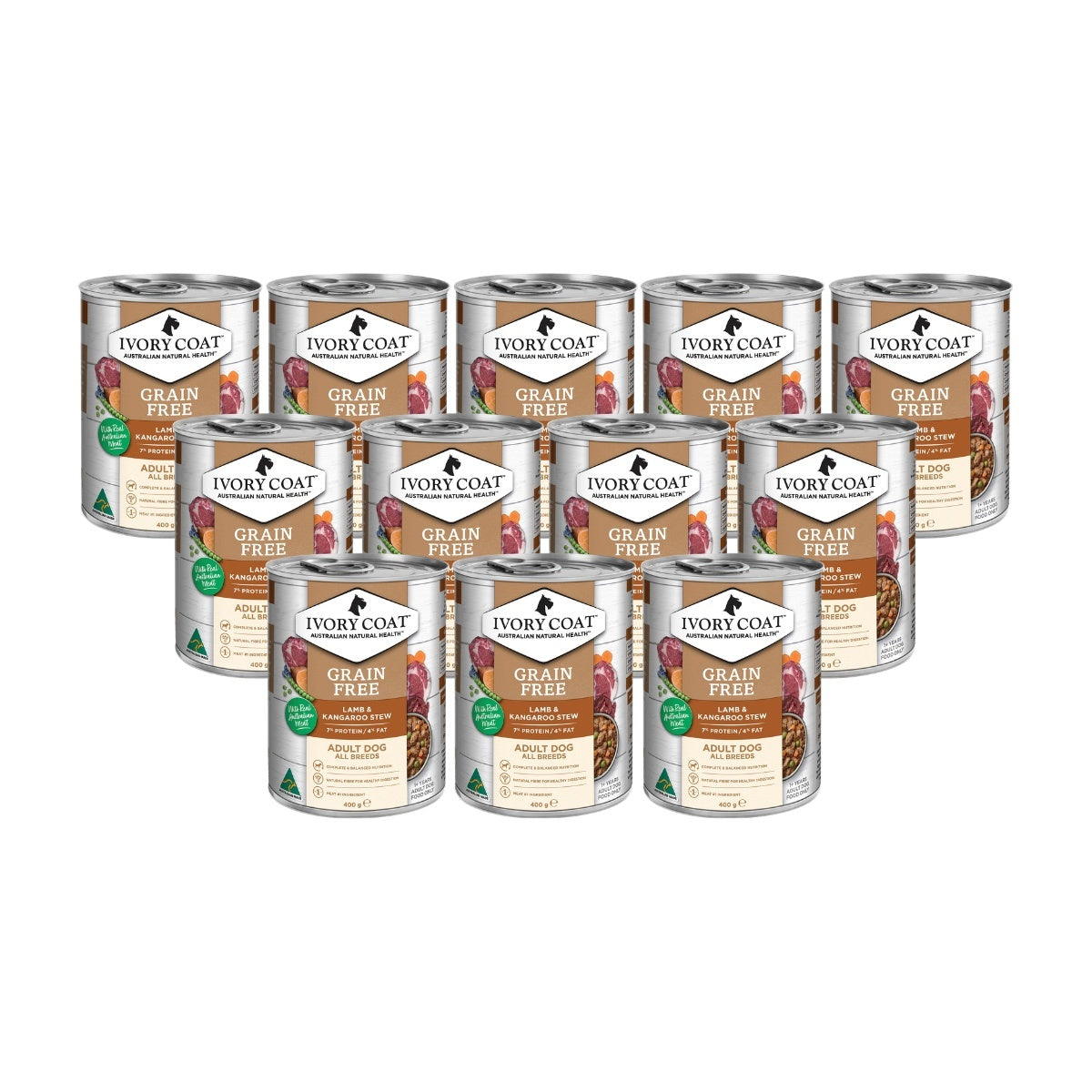 Ivory Coat Adult Grain Free Lamb & Kangaroo Dog Food Bundle