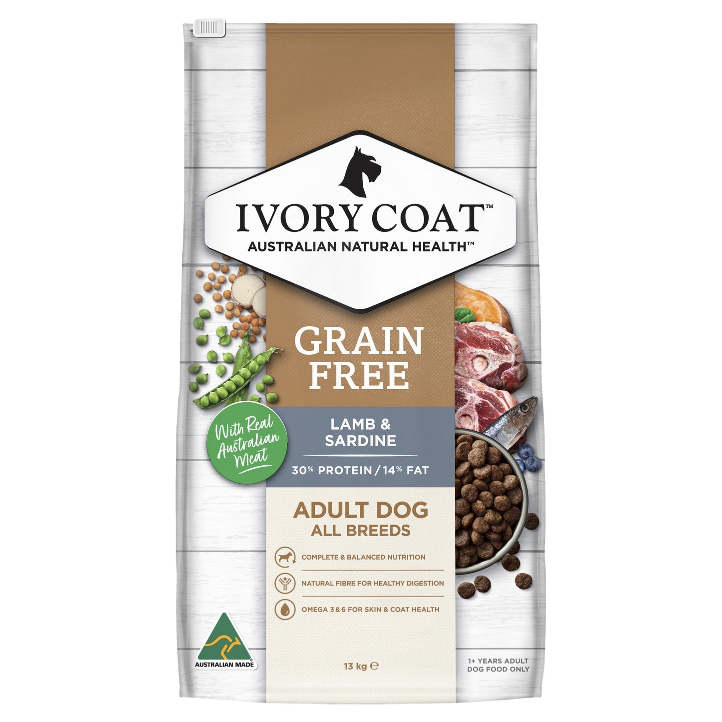 Ivory Coat Adult Grain Free Lamb & Sardine Dog Food Bundle