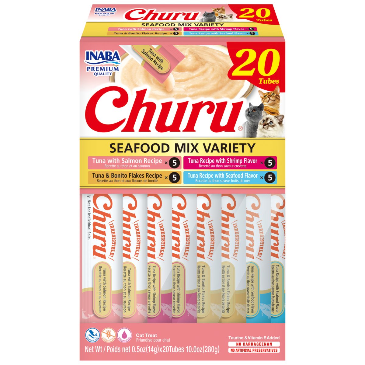 Inaba Churu Seafood Variety Puree Cat Treats