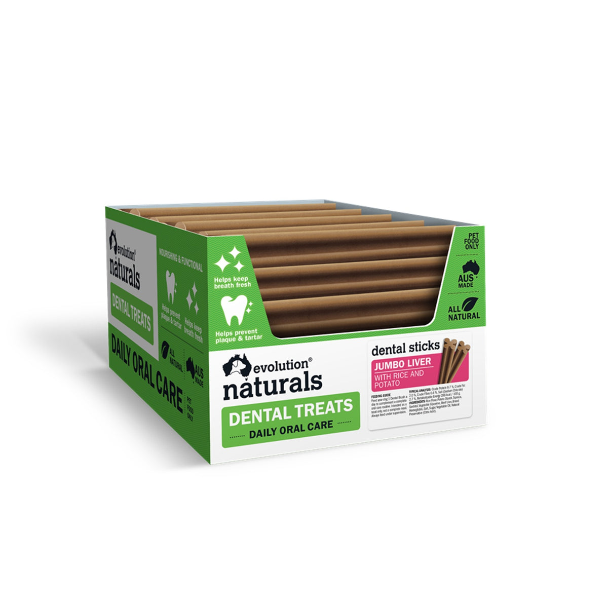 Evolution Naurals Jumbo Liver With Rice & Potato Dental Dog Treat