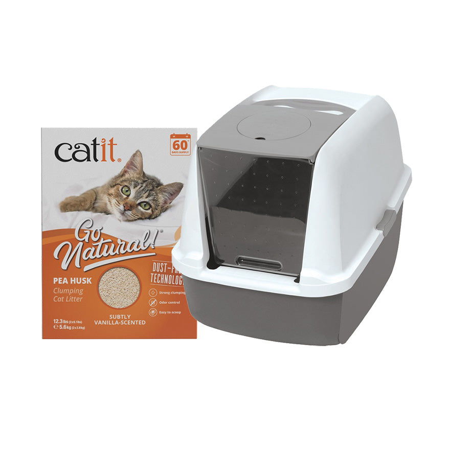 Catit Litter & Hooded Tray Bundle
