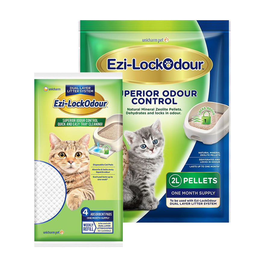 Ezi-LockOdour Pellet 2L & Absorbent Pads 4pk Bundle