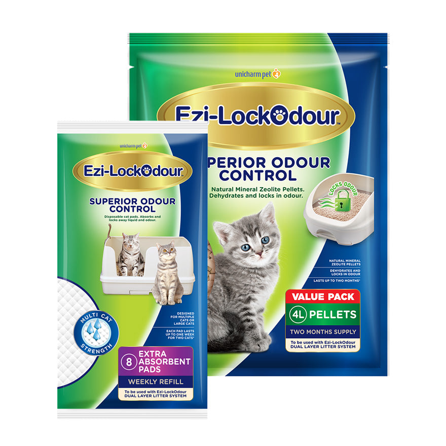 Ezi-LockOdour Pellet 4L & Absorbent Pads 8pk Bundle