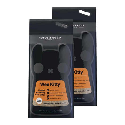 Rufus & Coco Wee Kitty Corn Clumping Cat Litter Bundle