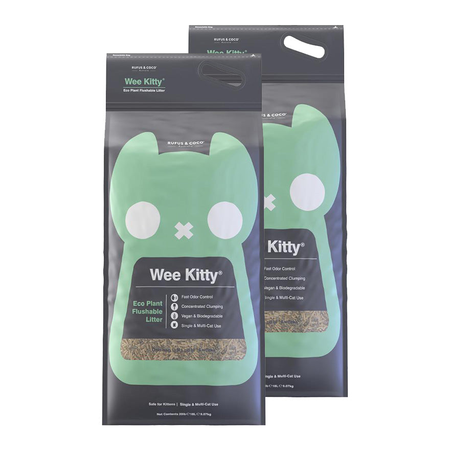 Rufus & Coco Wee Kitty Eco Plant Clumping Cat Litter Bundle