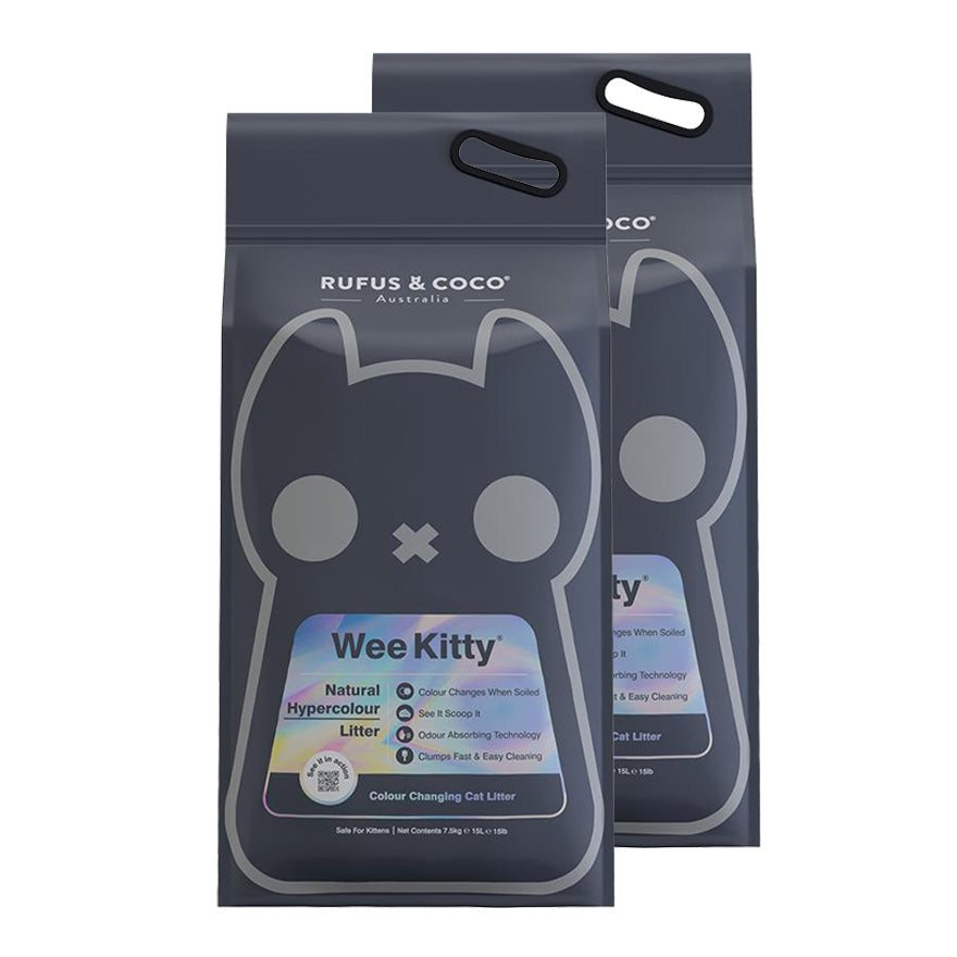 Rufus & Coco Wee Kitty Natural Hypercolour Tofu Clumping Cat Litter Bundle