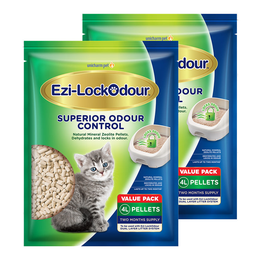 Ezi-LockOdour Natural Mineral Zeolite Pellet Cat Litter Bundle
