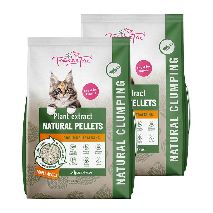Trouble N Trix Natural Clumping Tofu Cat Litter Bundle