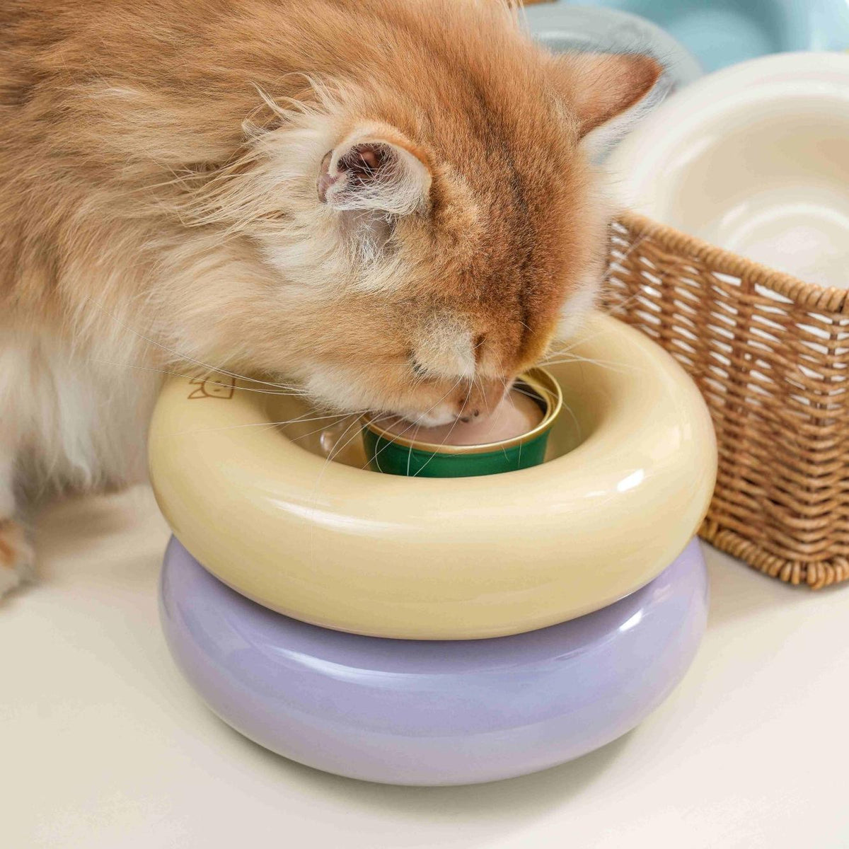 Michu Bagel Ceramic Cat Bowl