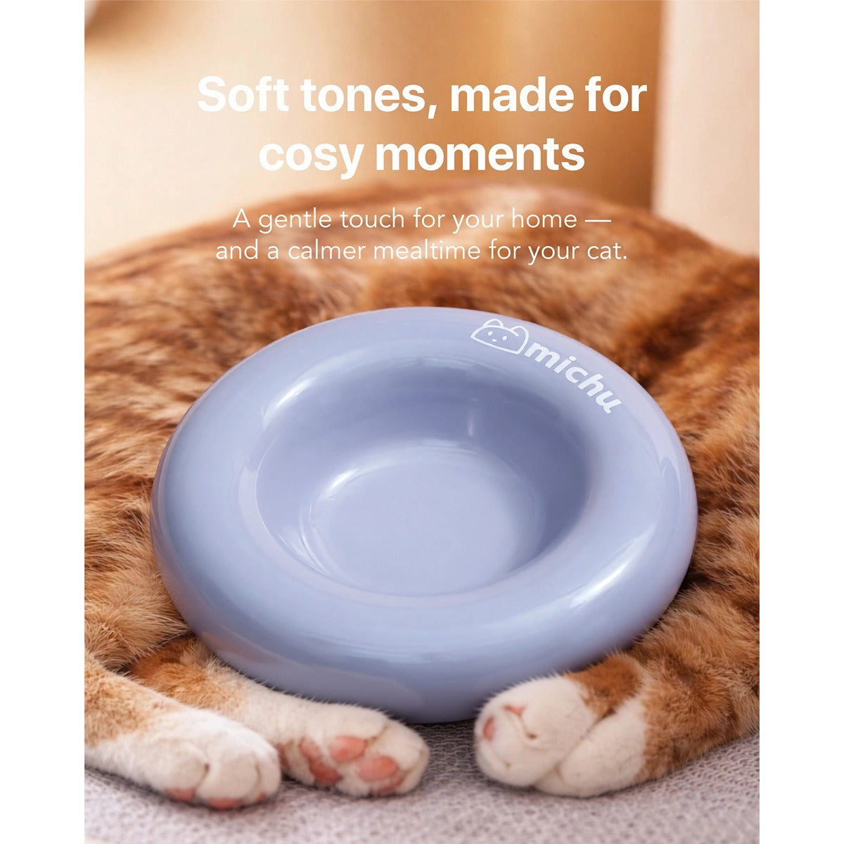 Michu Bagel Ceramic Cat Bowl