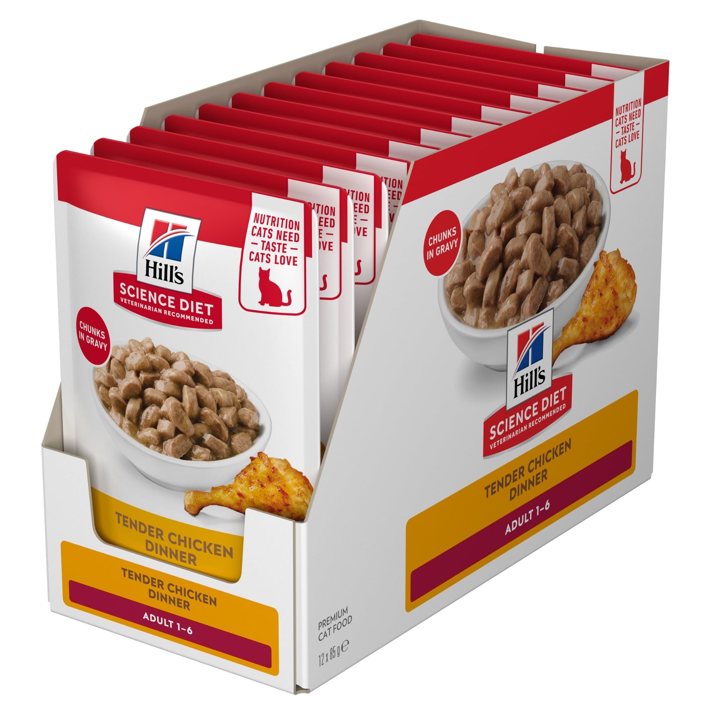 Hill's Science Diet Adult Chicken Pouches Wet Cat Food 85g