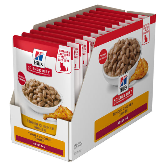 Hill's Science Diet Adult Chicken Pouches Wet Cat Food 85g