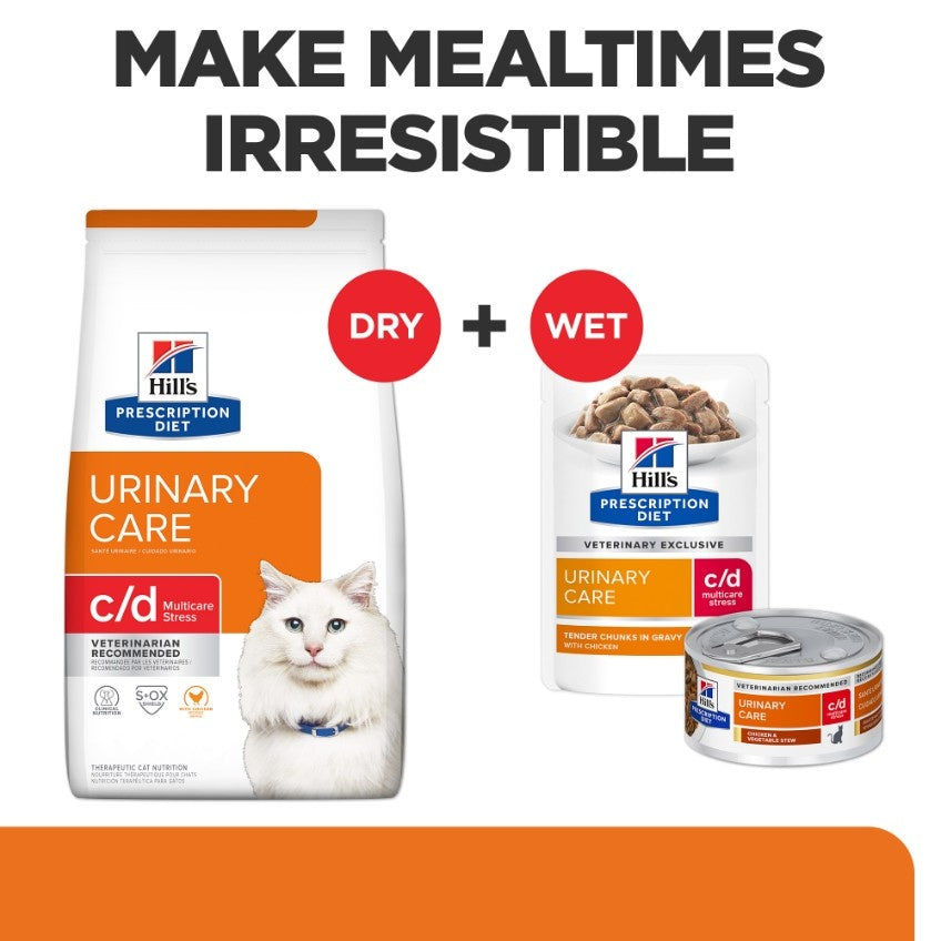 Hill's Prescription Diet C/D Stress Urinary Care Chicken Wet Cat Food