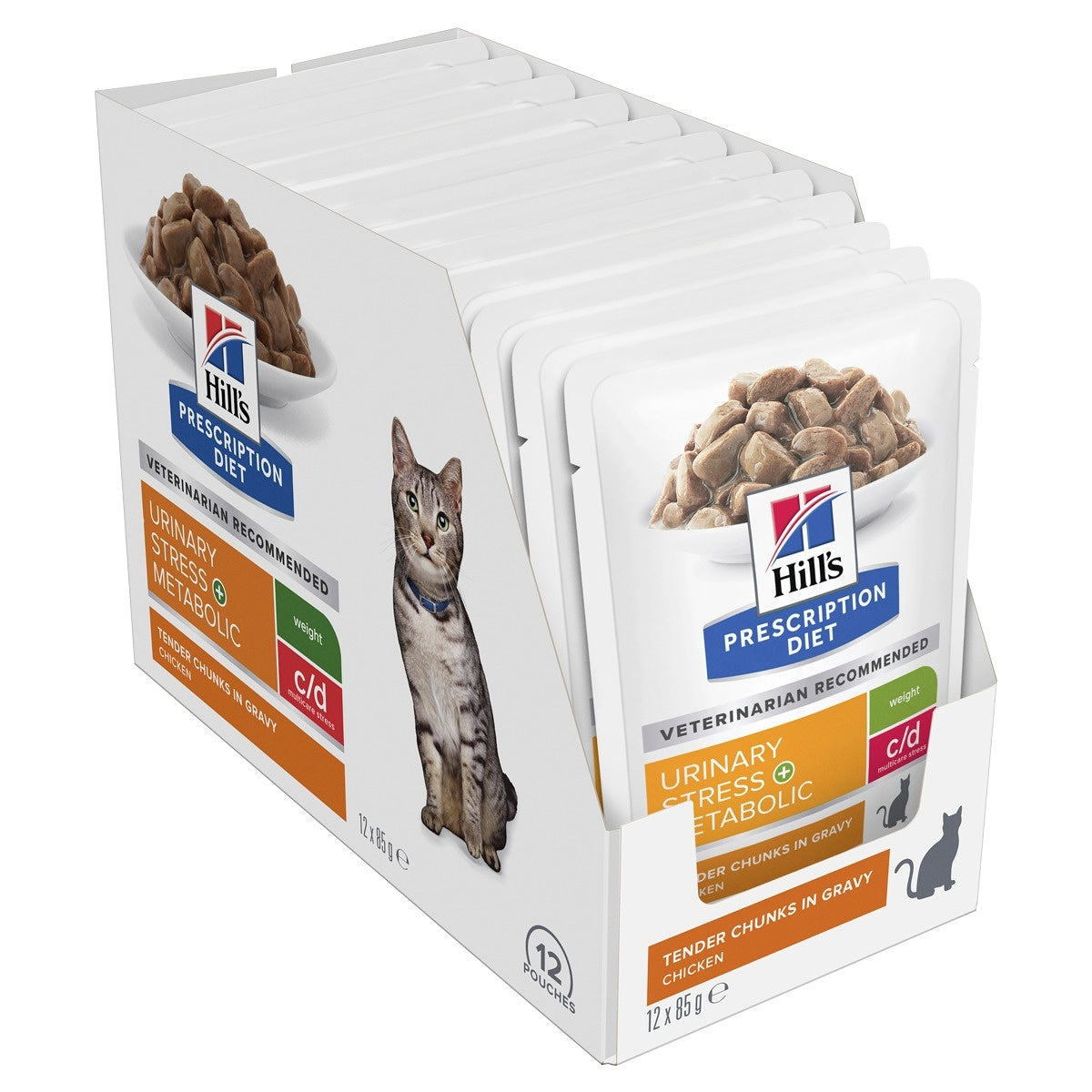 Hill's Prescription Diet C/D Stress Urinary & Metabolic Weight Care Chicken Wet Cat Food