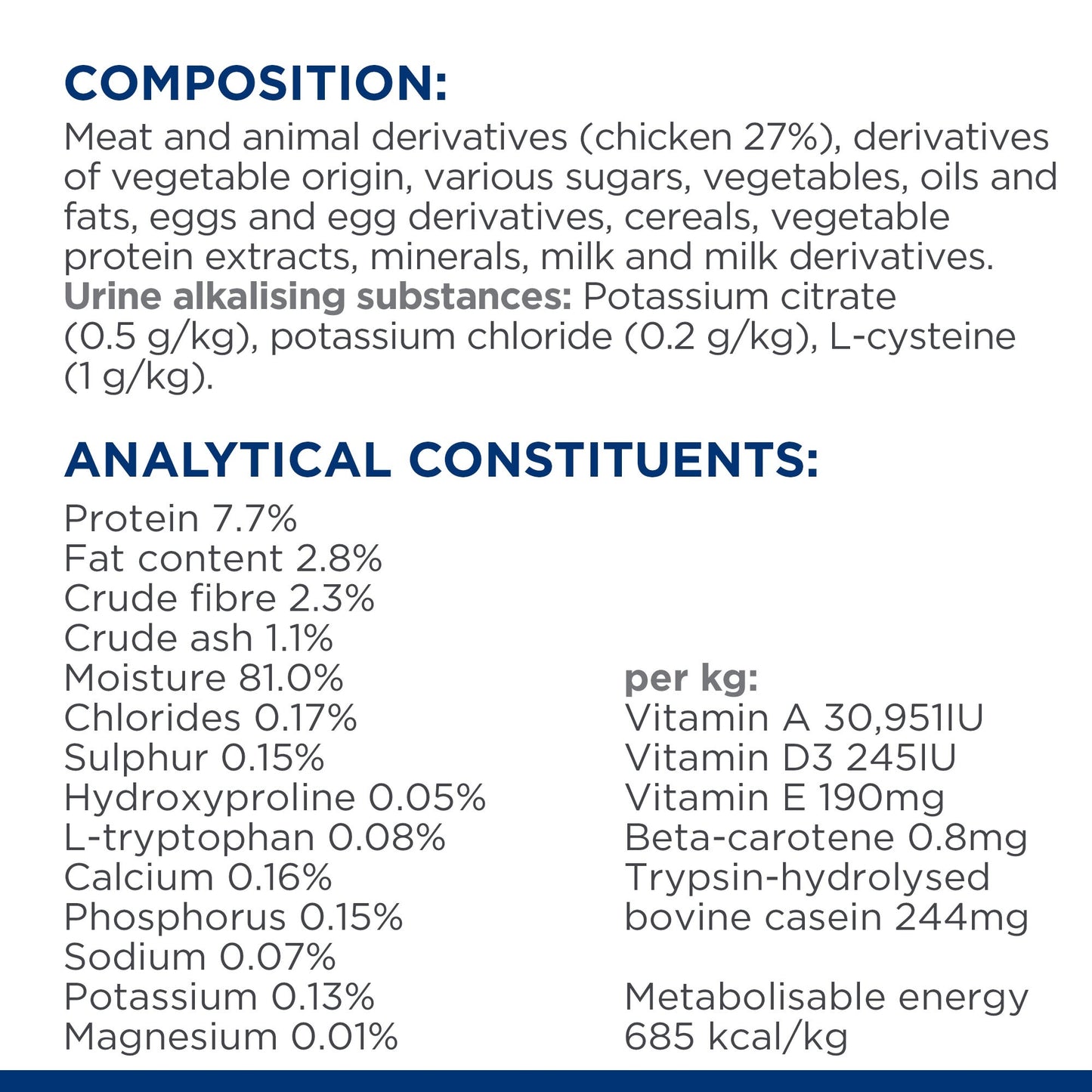 Hill's Prescription Diet C/D Stress Urinary & Metabolic Weight Care Chicken Wet Cat Food