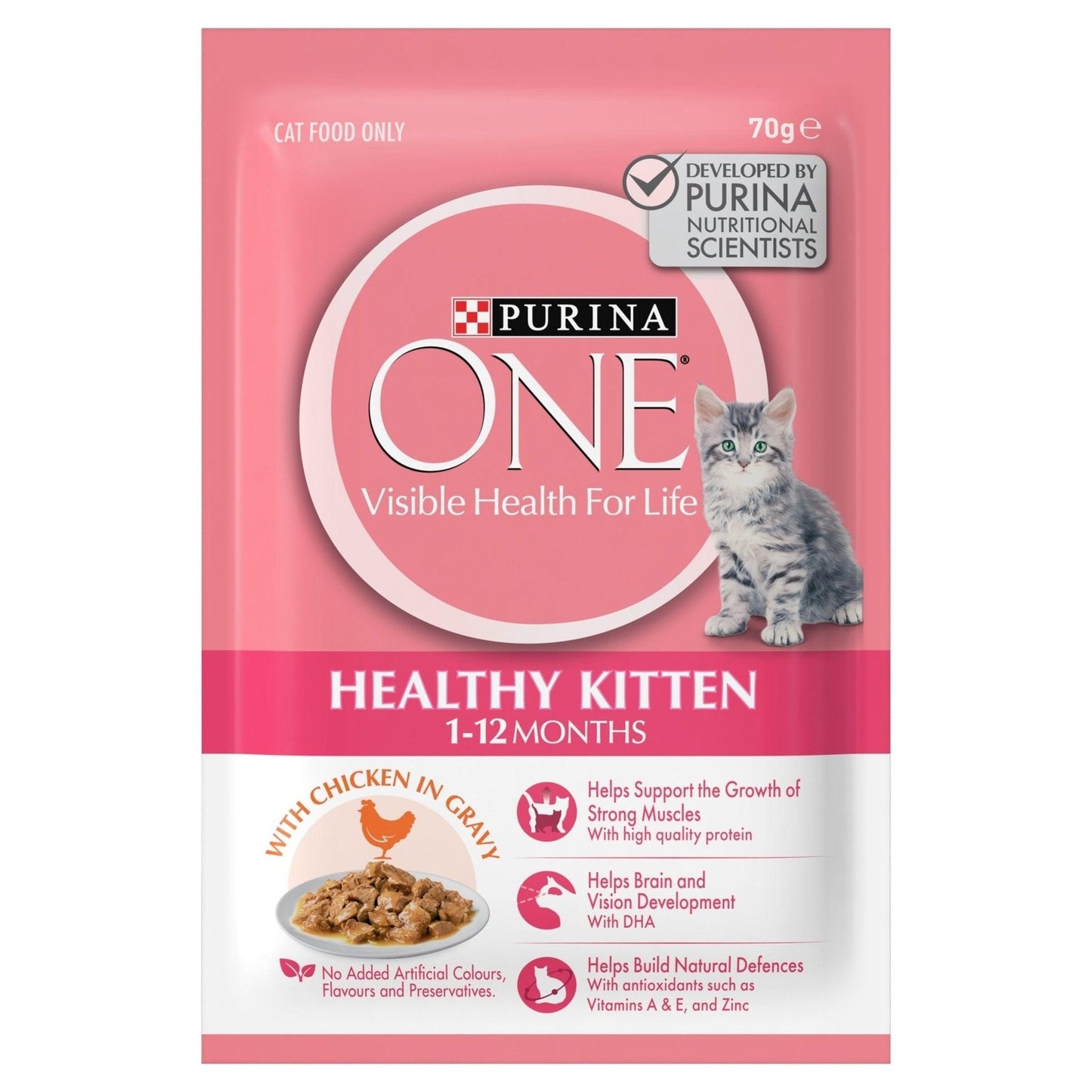 Purina One Kitten Chicken Wet Cat Food 70g