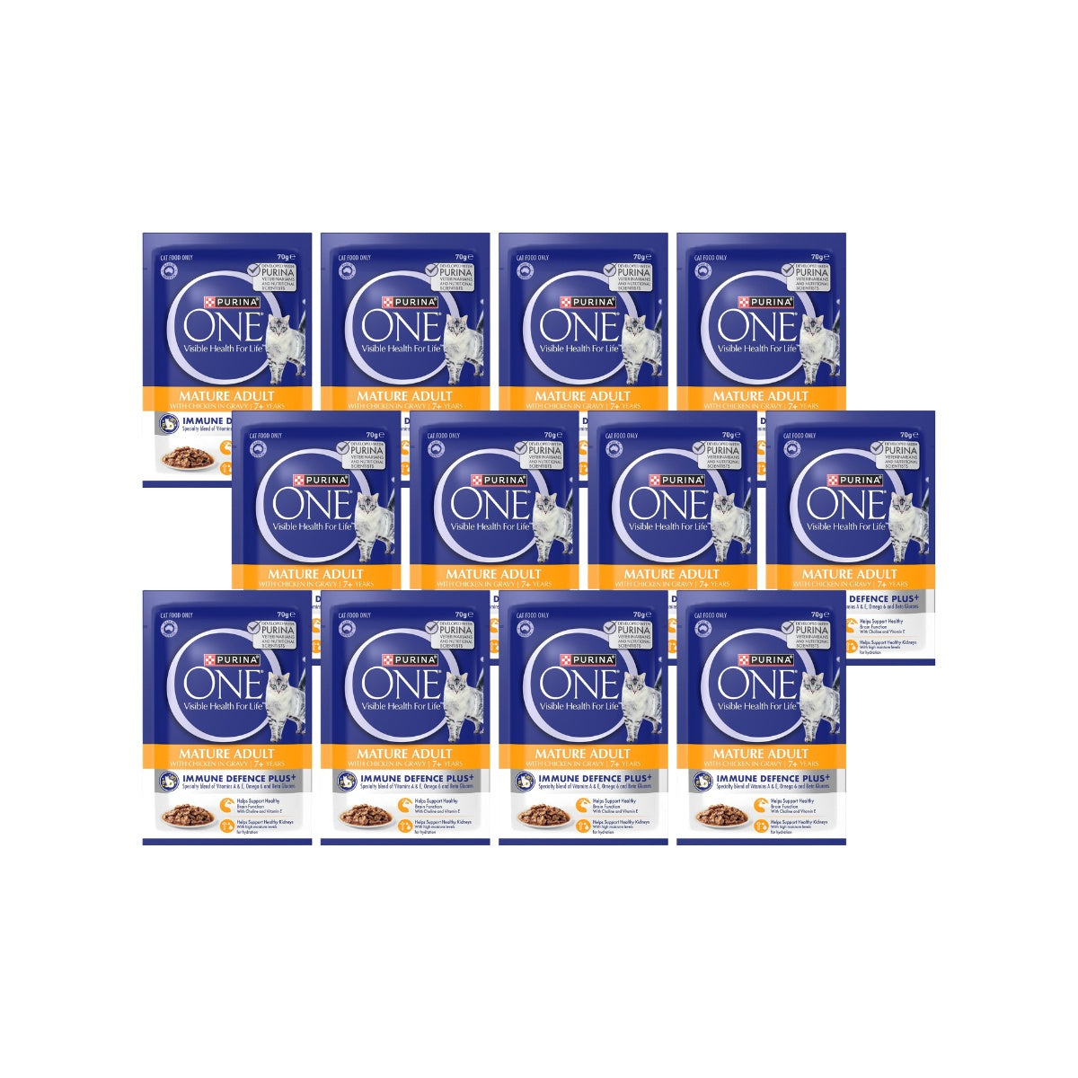 Purina One Senior 7+ Chicken Pouch Wet Cat Food