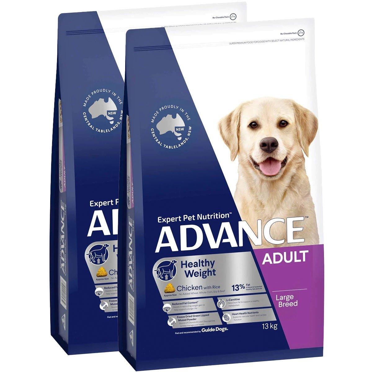 Advance Healthy Weight Large Breed Adult Chicken Dry Dog Food 13kg