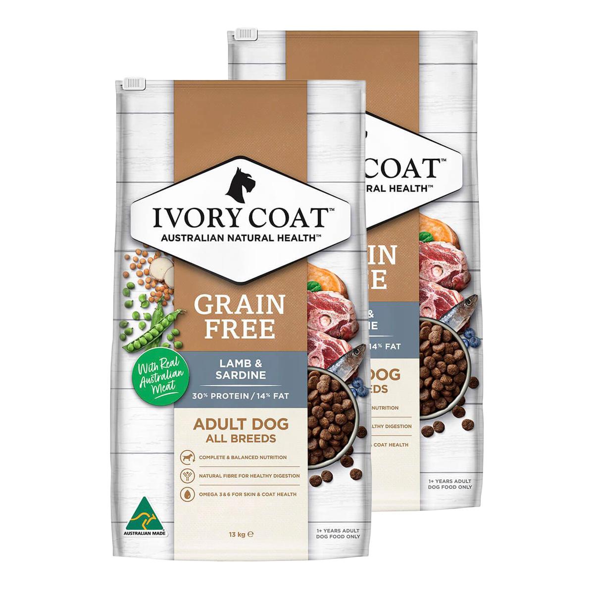 Ivory Coat Grain Free Adult Lamb & Sardine Dry Dog Food