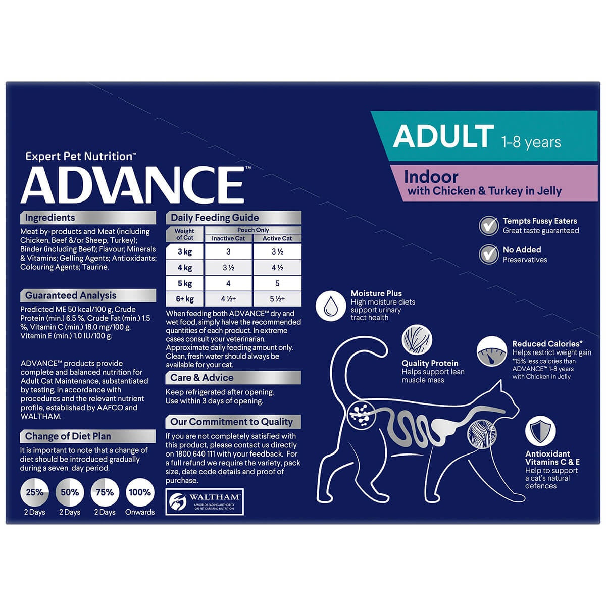 Advance Adult Indoor Chicken & Turkey in Jelly Wet Cat Food