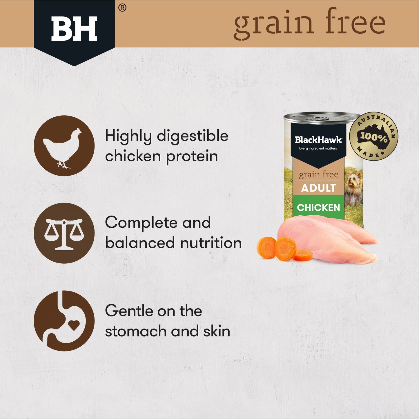 Black Hawk Grain Free Adult Chicken Wet Dog Food
