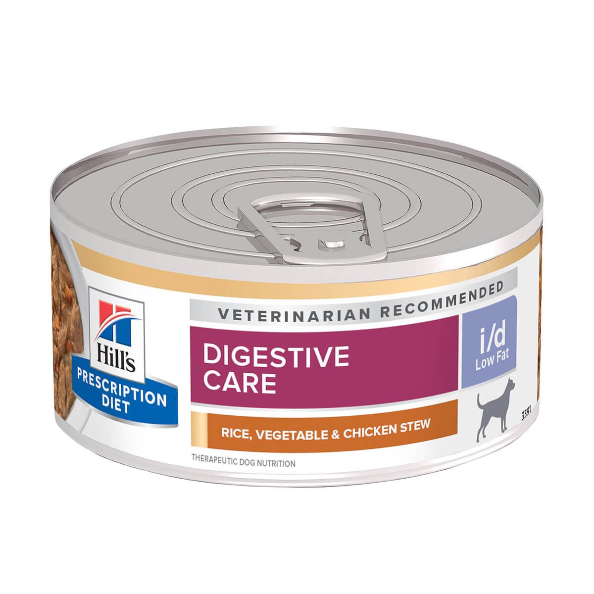 Hill's Prescription Diet I/D Digestive Care Rice, Chicken & Vegetable Stew Low Fat Wet Dog Food