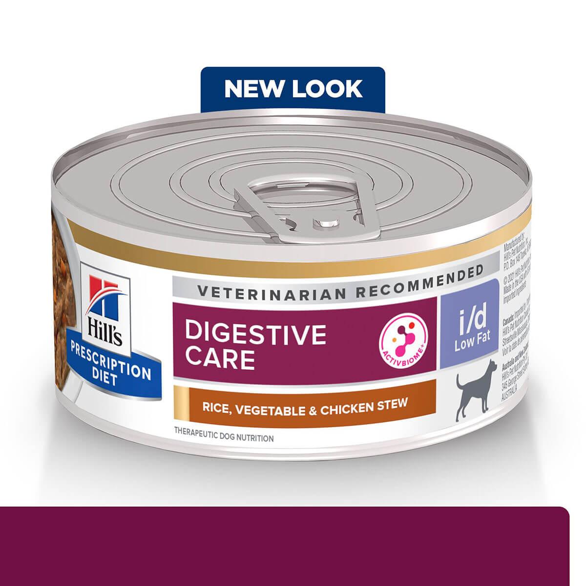 Hill's Prescription Diet I/D Digestive Care Rice, Chicken & Vegetable Stew Low Fat Wet Dog Food