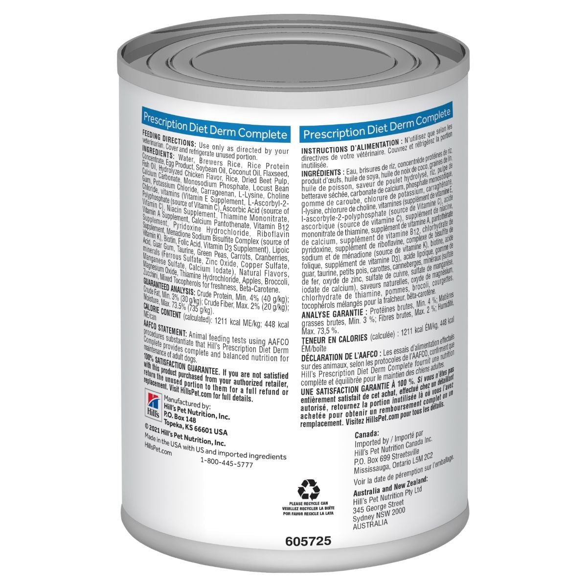 Hill's Prescription Diet Sensitive Derm Complete Wet Dog Food