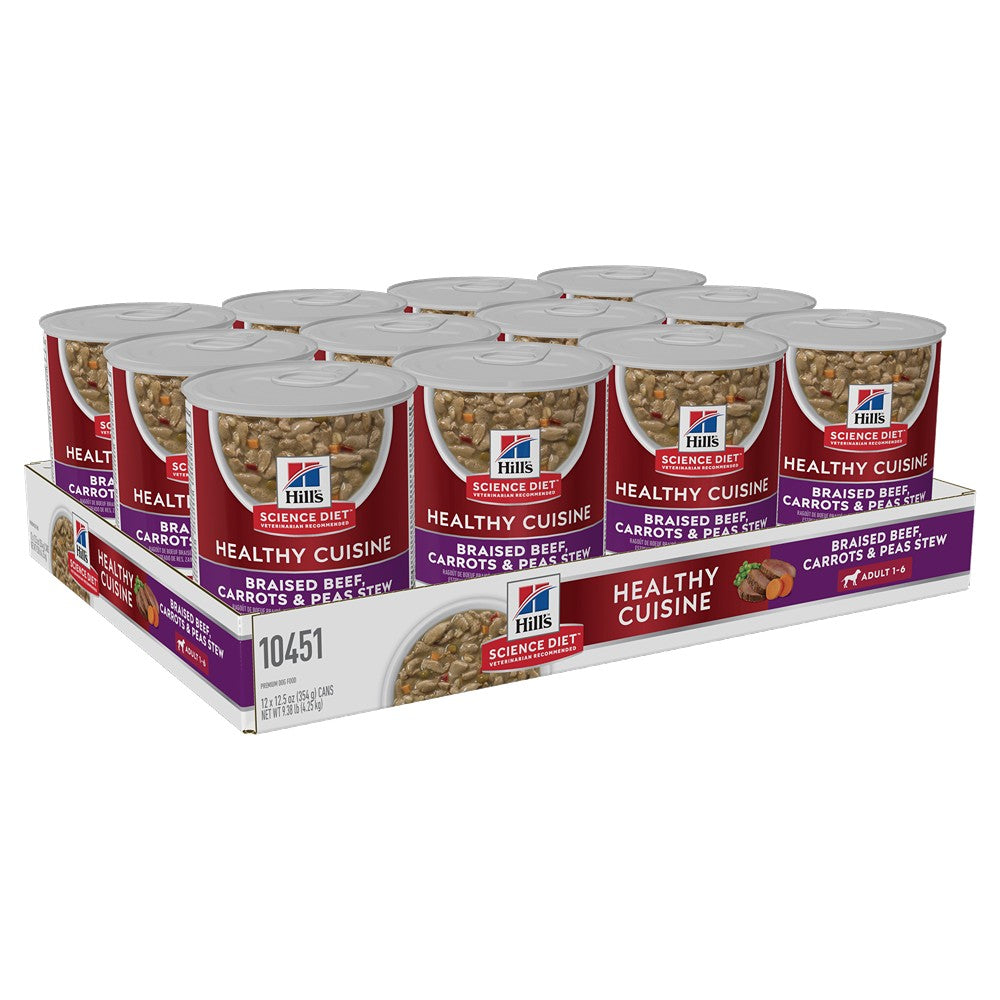 Hills Science Diet Adult Healthy Cuisine Beef, Carrots & Peas Stew Canned Dog Food