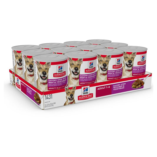 Hill's Science Diet Adult Savoury Stew Beef Wet Dog Food