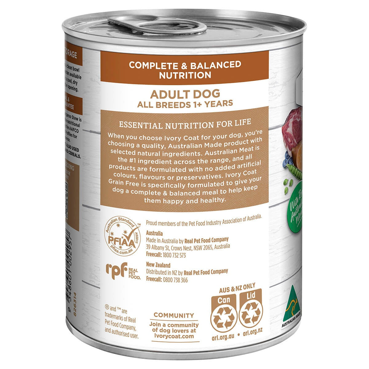 Ivory Coat Grain Free Adult Lamb & Kangaroo Wet Dog Food
