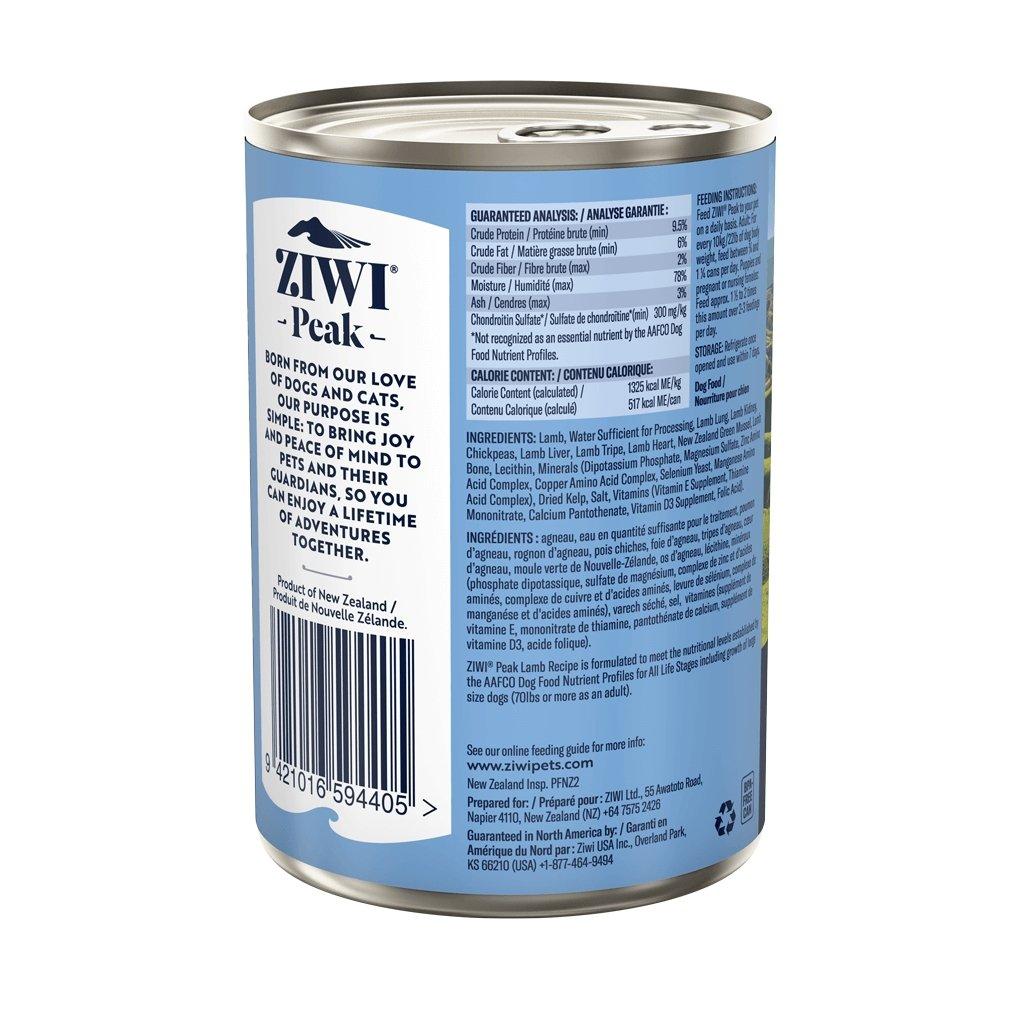 Ziwi Peak Lamb Recipe Wet Dog Food