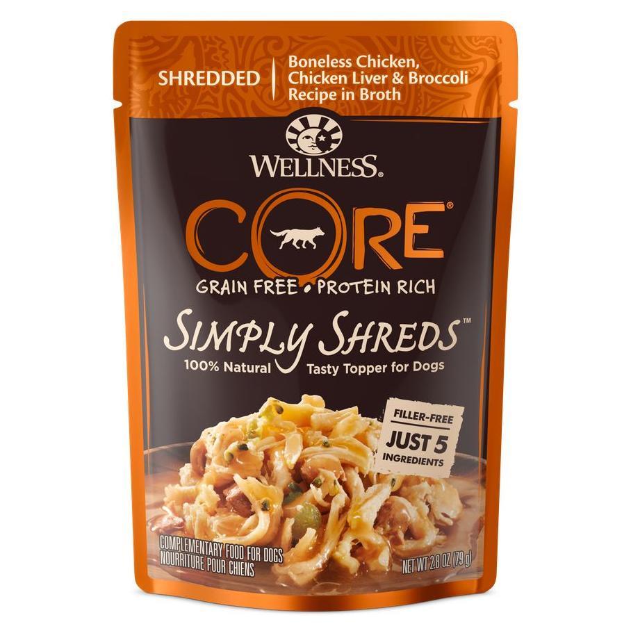 Wellness Core Simply Shreds Chicken Liver & Broccoli Wet Dog Food