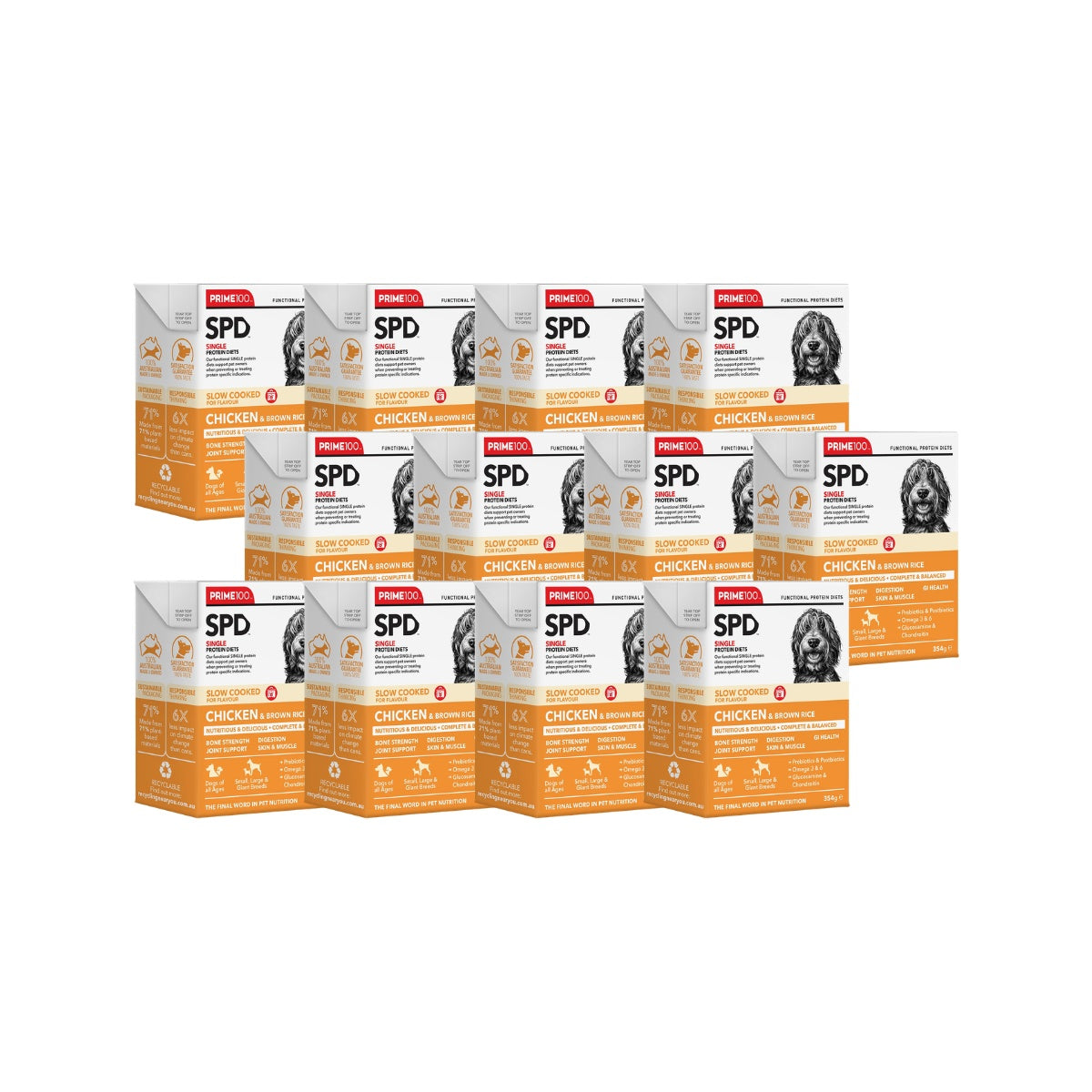 Prime100 SPD Slow Cooked Chicken & Brown Rice Wet Dog Food